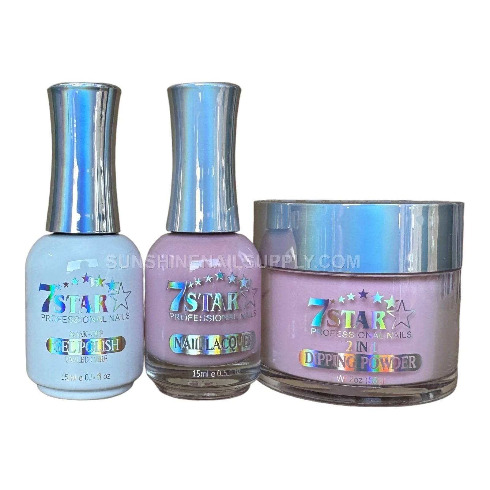 7 Star UV/LED Soak Off Gel Polish 3 in 1 #165 – Soft Pink