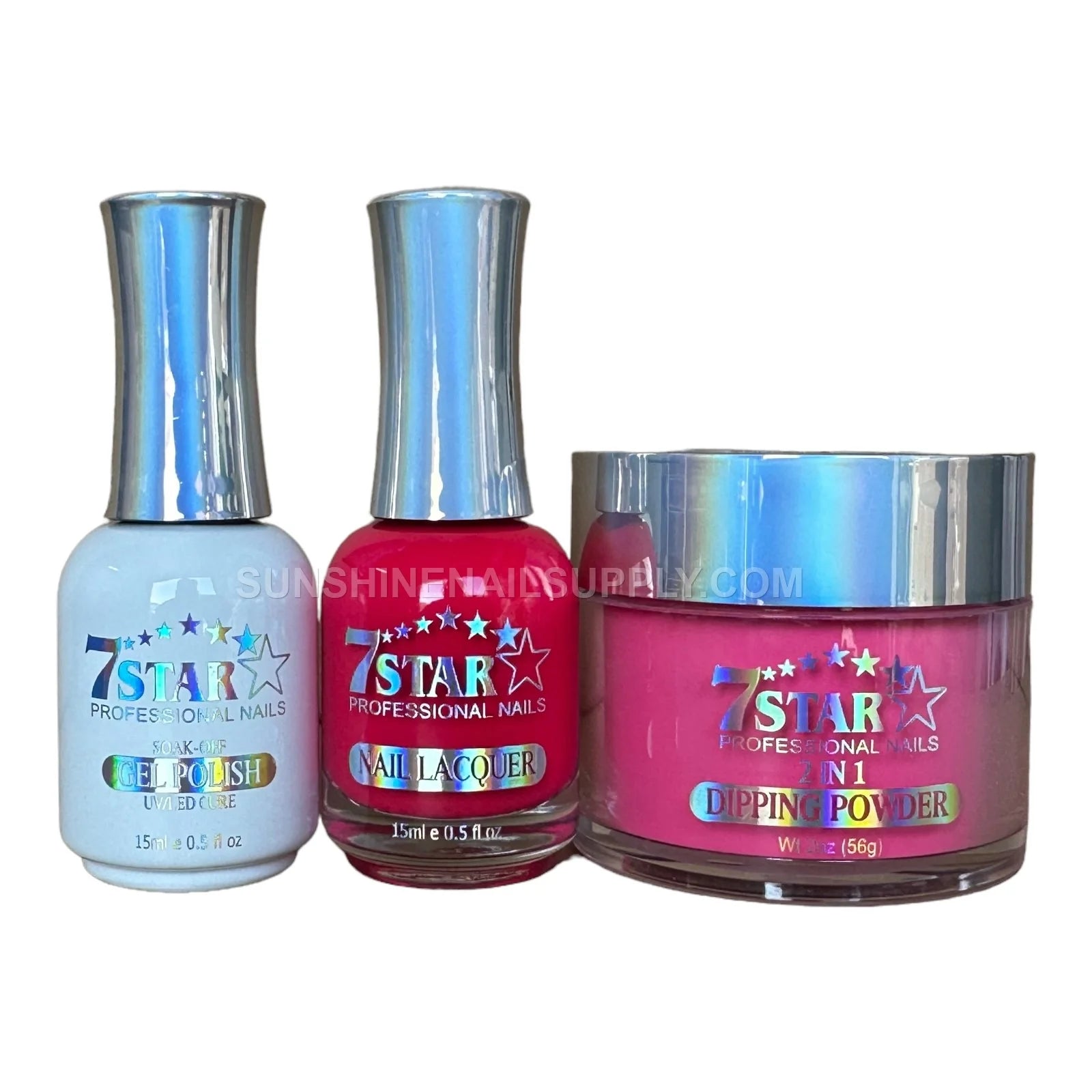 7 Star UV/LED Soak Off Gel Polish 3 in 1 #173 – Hot Pink
