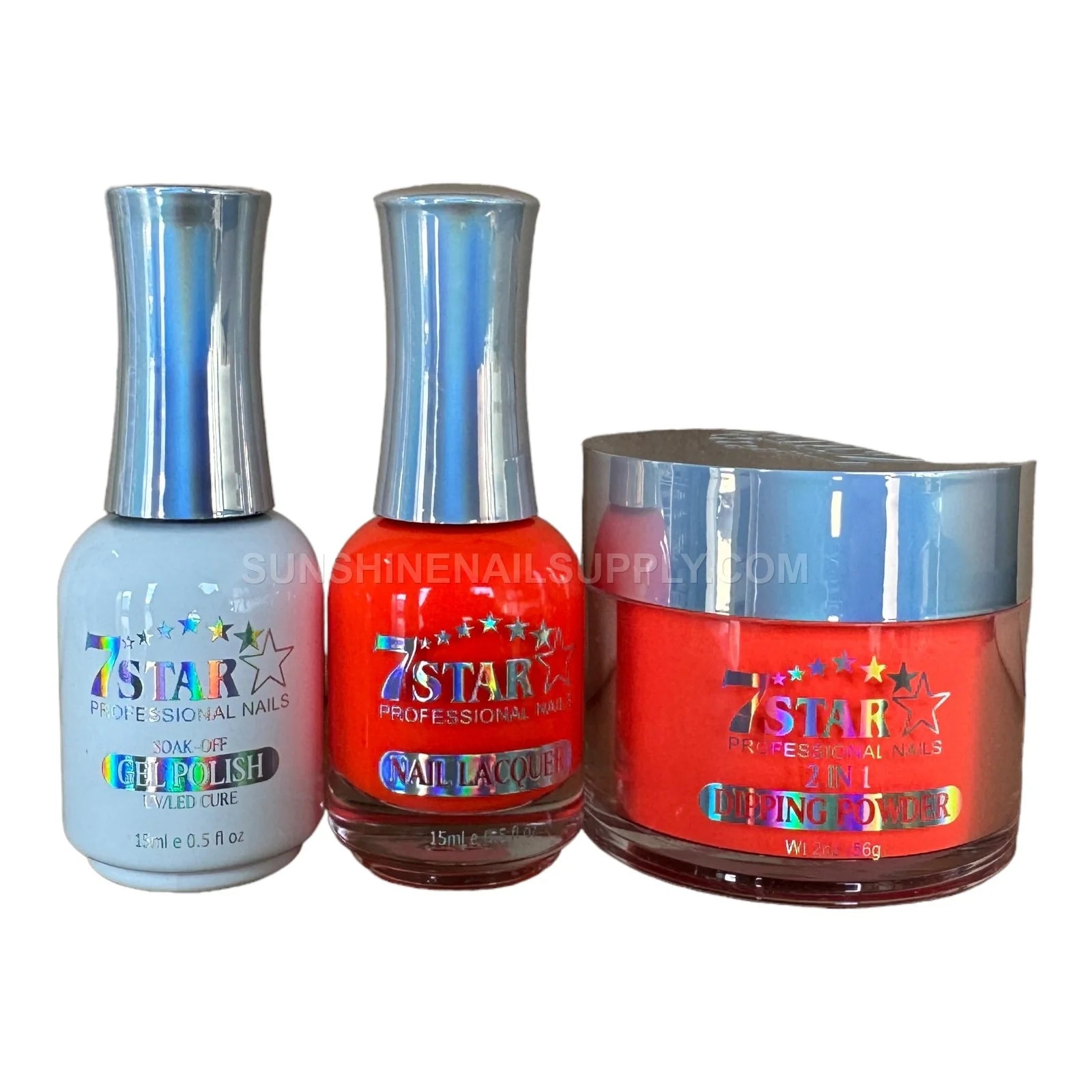 7 Star UV/LED Soak Off Gel Polish 3 in 1 #187 – Red Hot