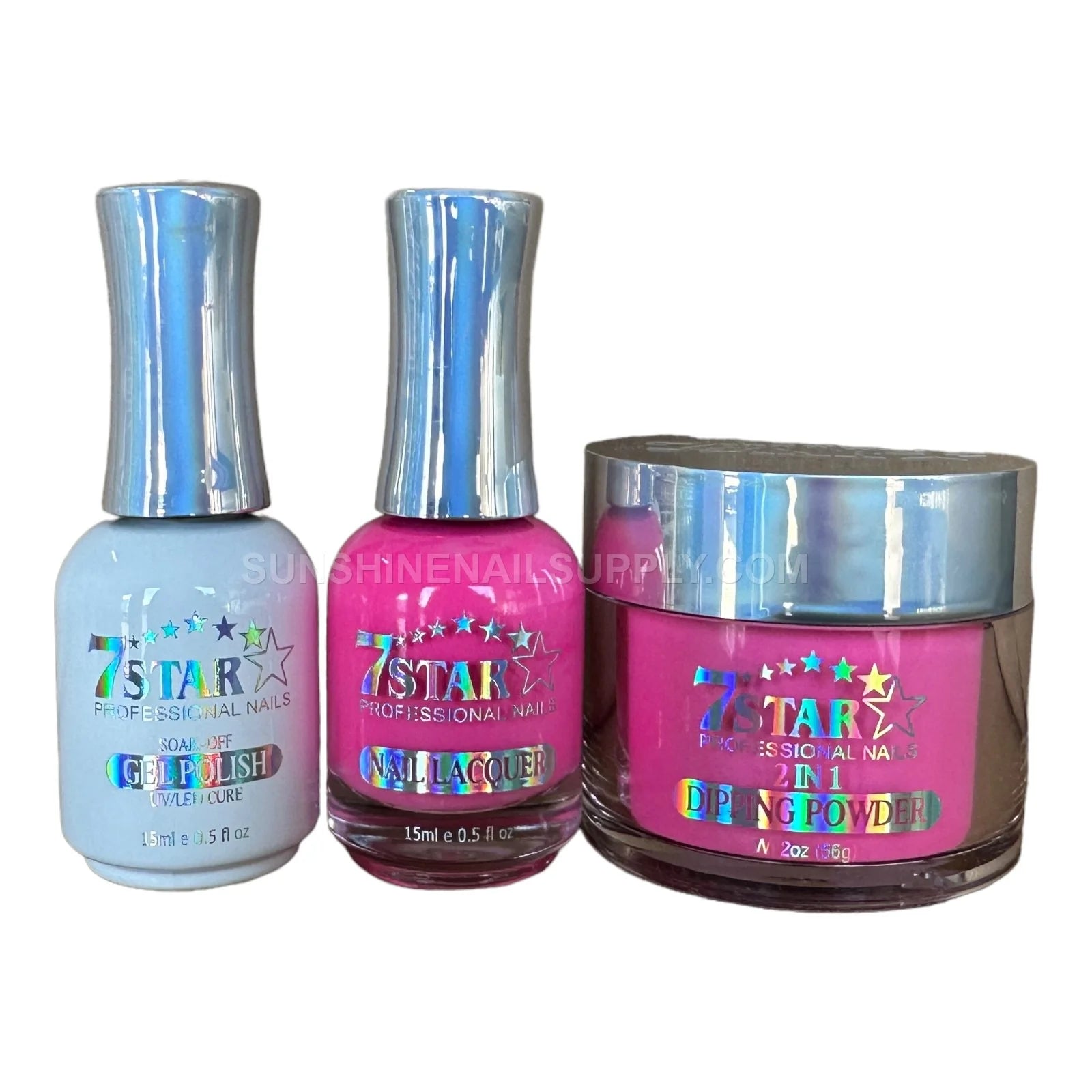 7 Star UV/LED Soak Off Gel Polish 3 in 1 #188 – Pink Power