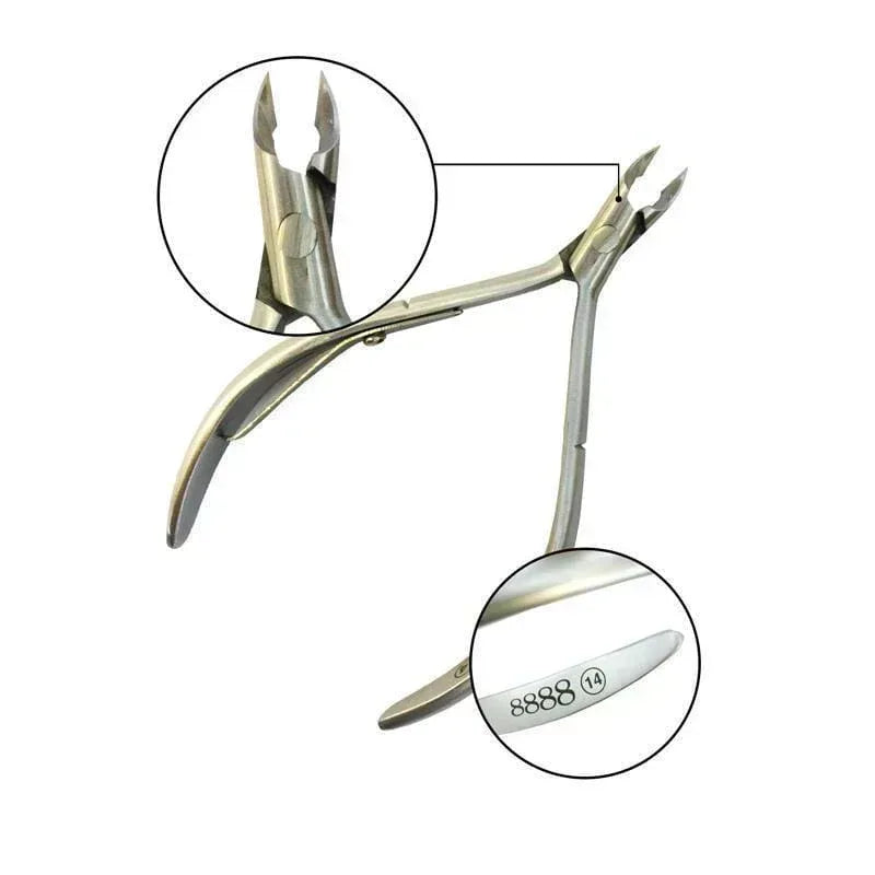 8888 Stainless Steel Cuticle Nipper - Round Head #14 (Half Jaw)