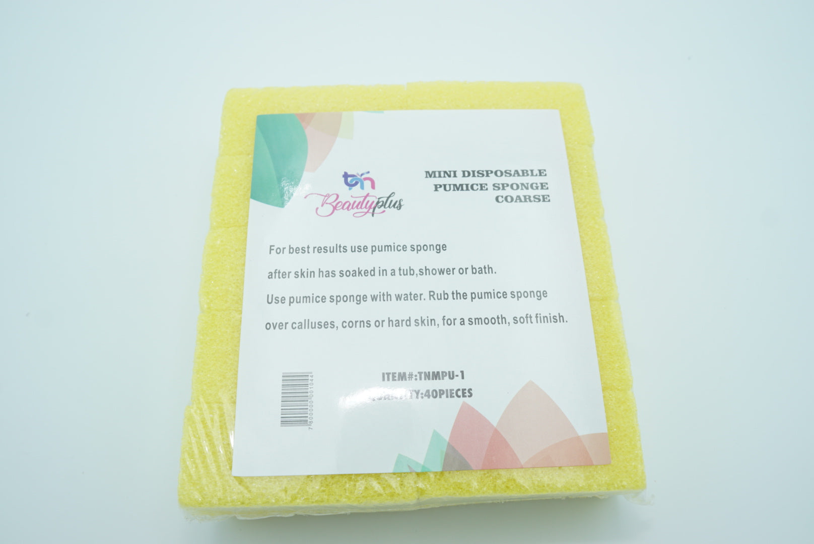 Mini Disposable Yellow Pumice Sponge Coarse Grit