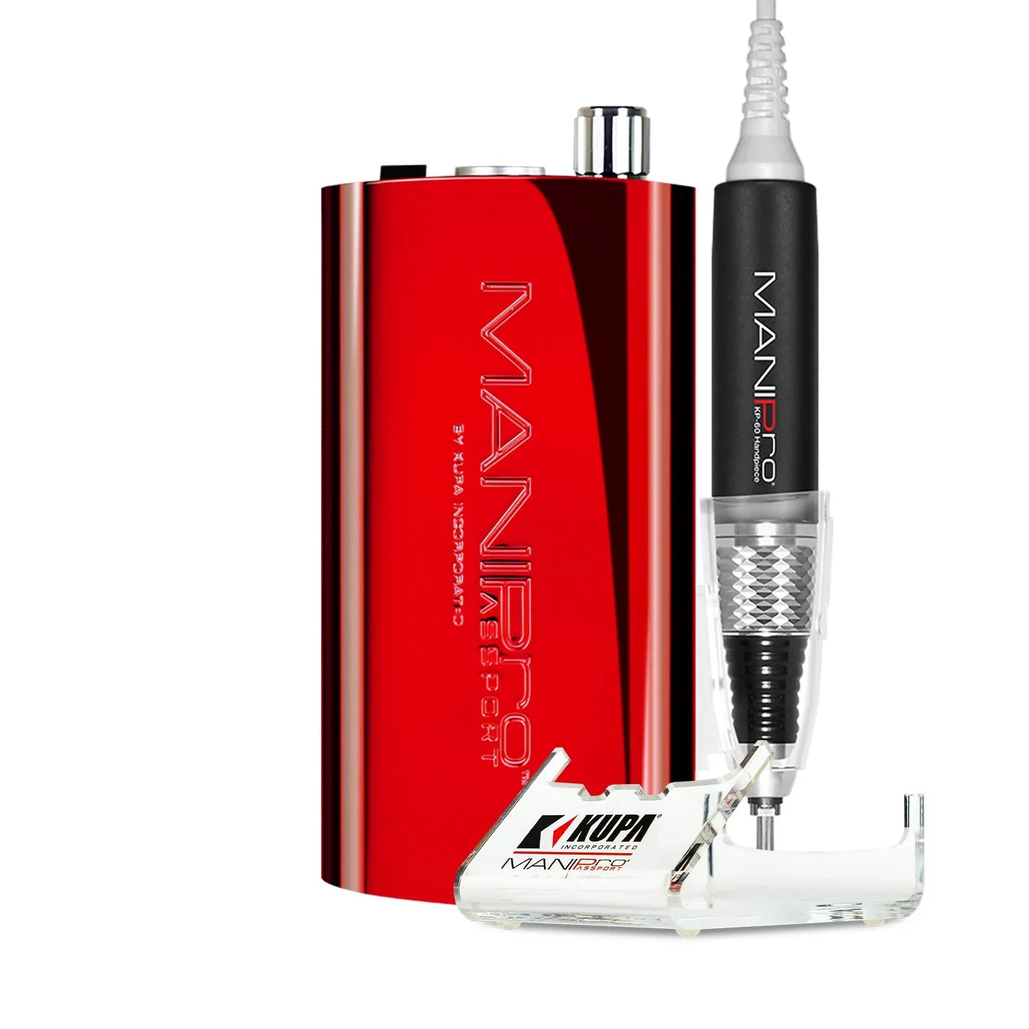 KUPA MANIPro Candy Apple Red Nail Drill – Portable & Powerful