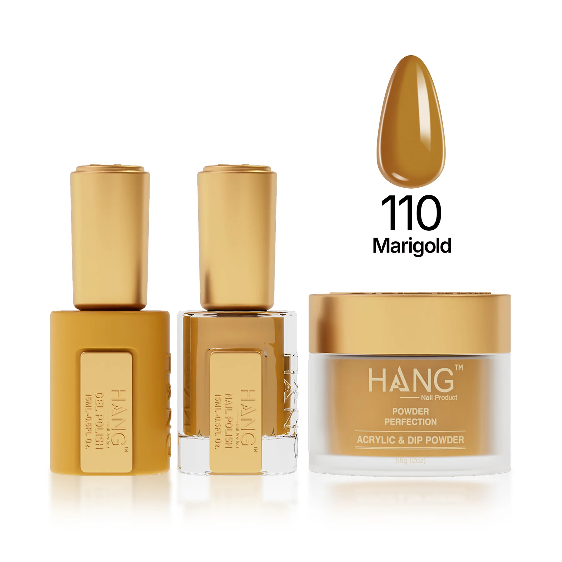 #110 Hang Moonlight – Marigold Gel & Acrylic Powder