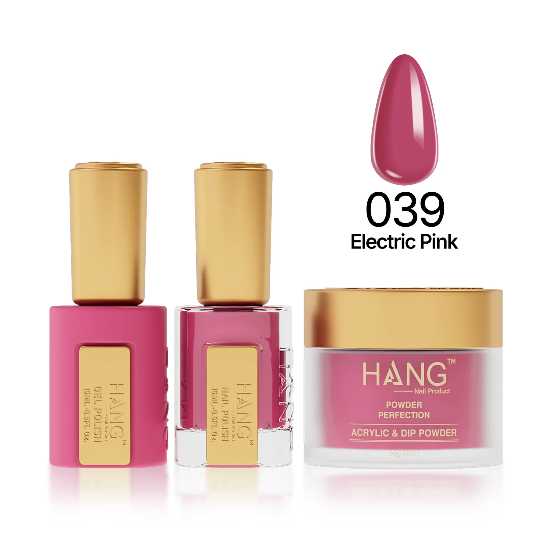 #39 Hang Moonlight Electric Pink – Bold Gel Nail Polish