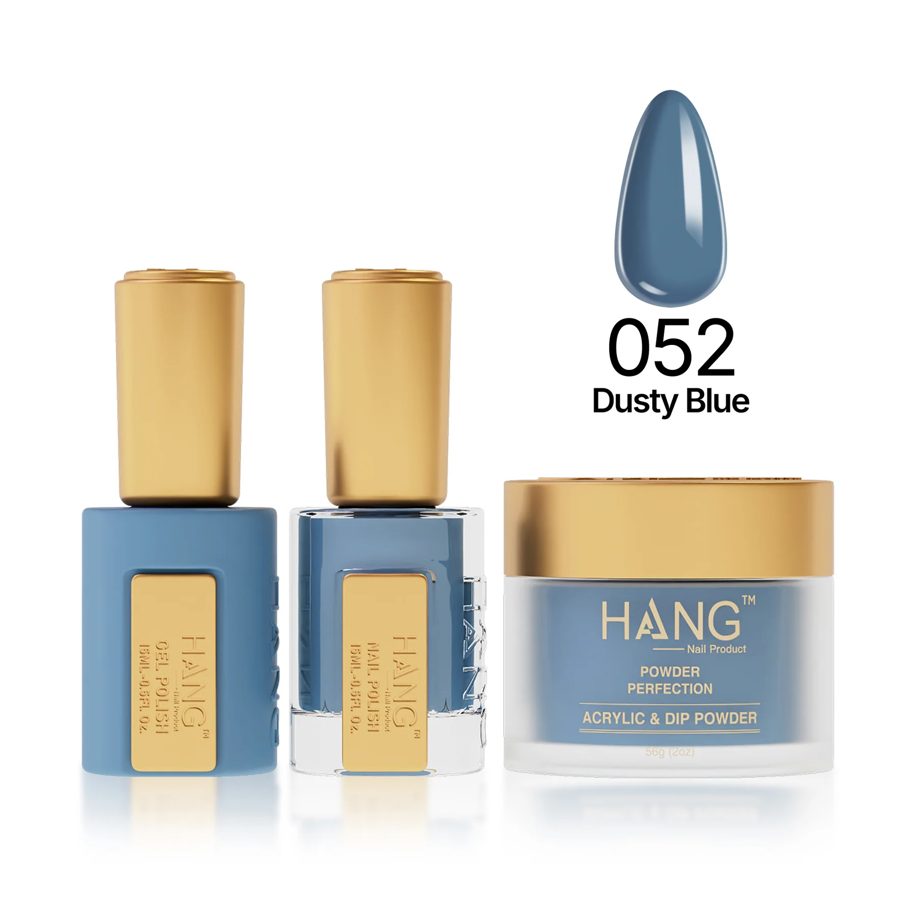 #52 Dusty Blue – Hang Moonlight Premium Nail Gel & Powder