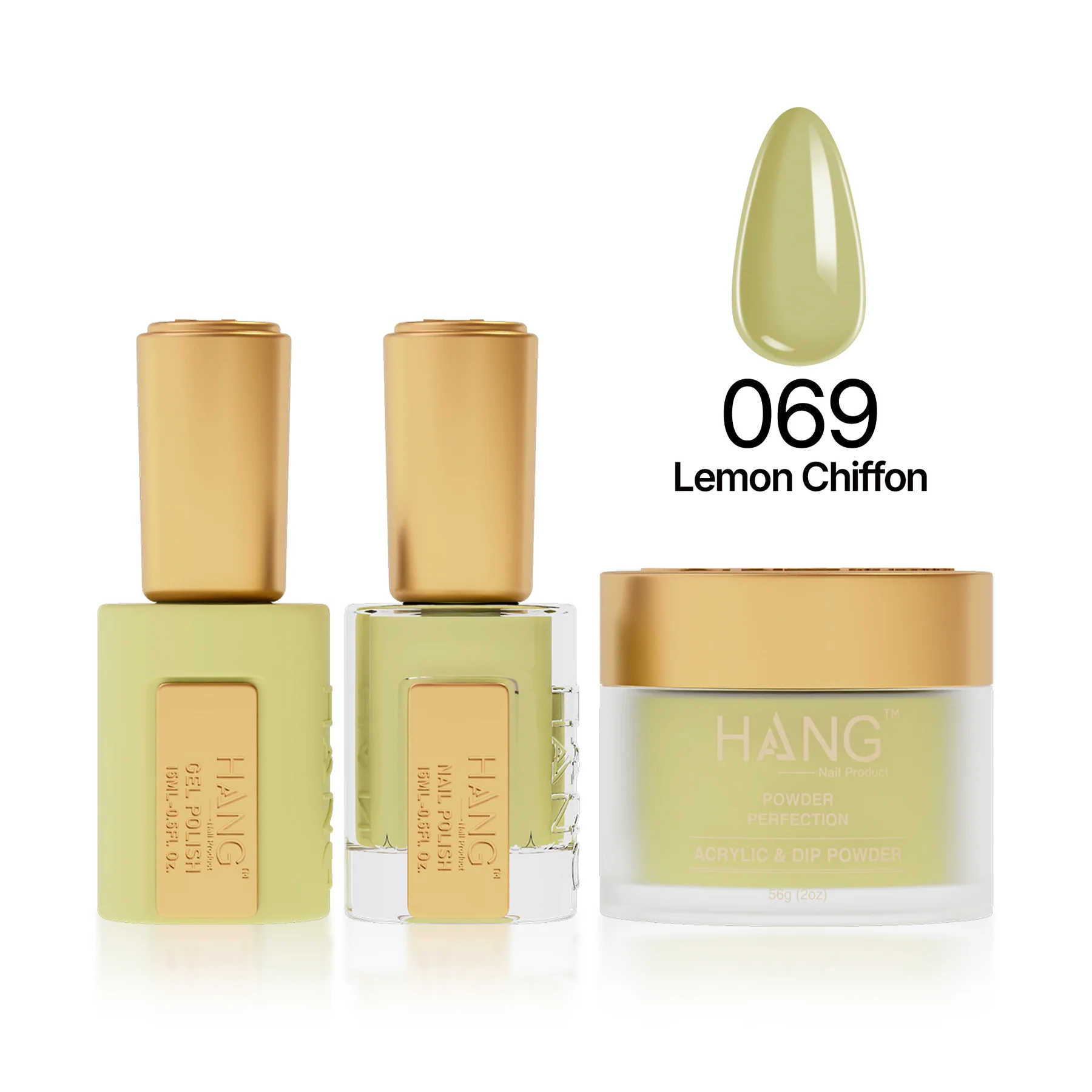 #69 Hang Moonlight Lemon Chiffon – Gel & Dip Nail Polish