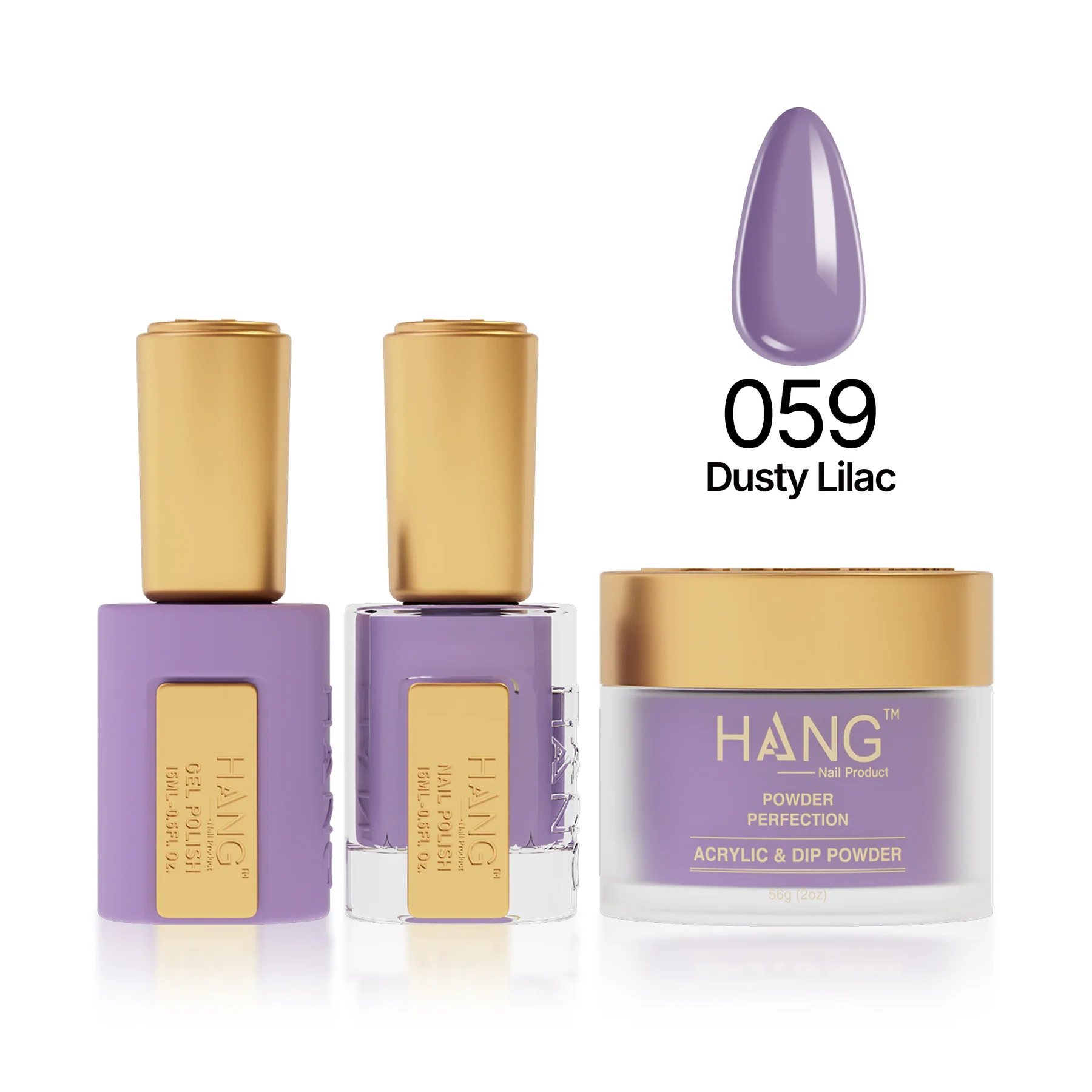 #59 Dusty Lilac – Hang Moonlight Premium Nail Gel & Powder
