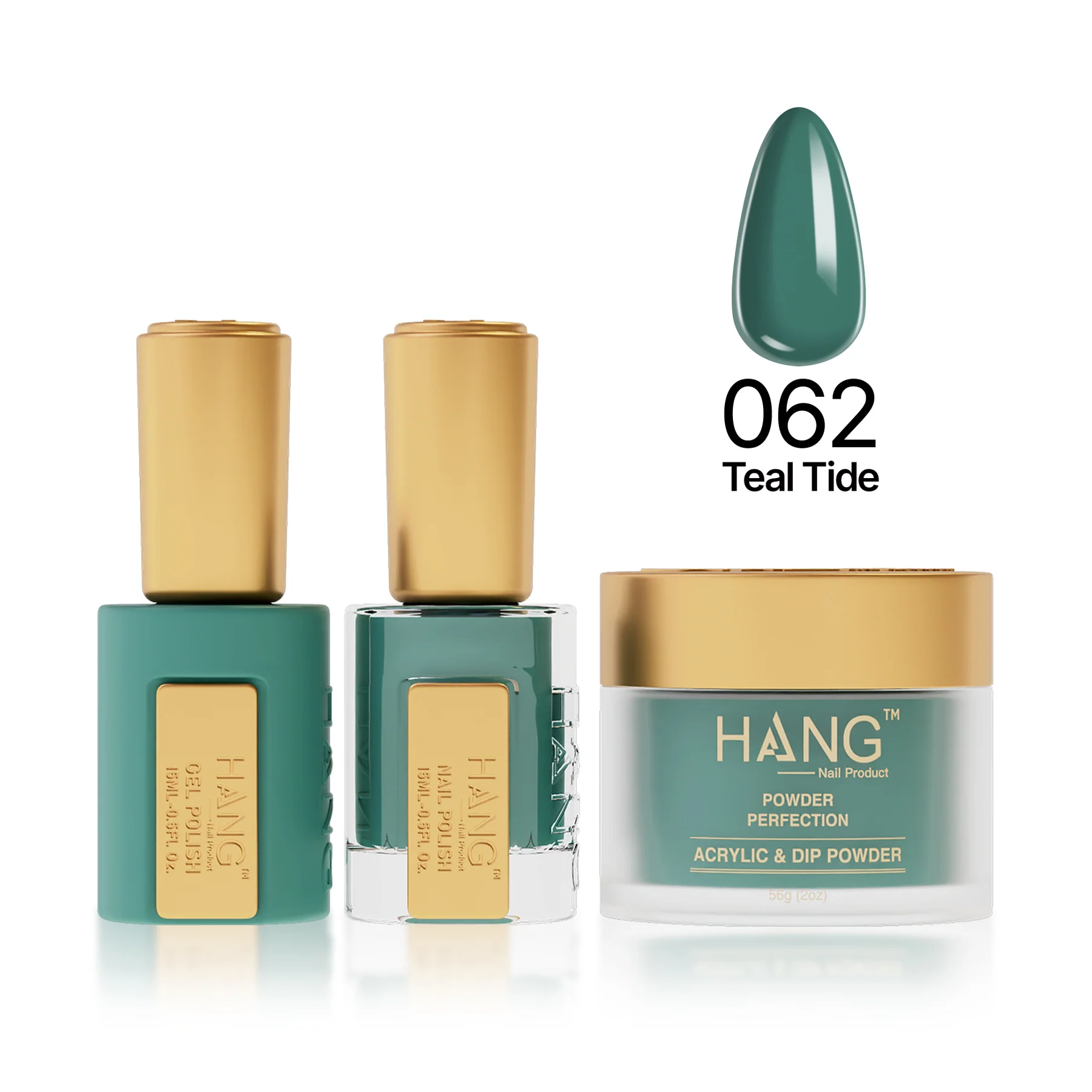 #62 Teal Tide – Hang Moonlight Premium Nail Gel & Powder