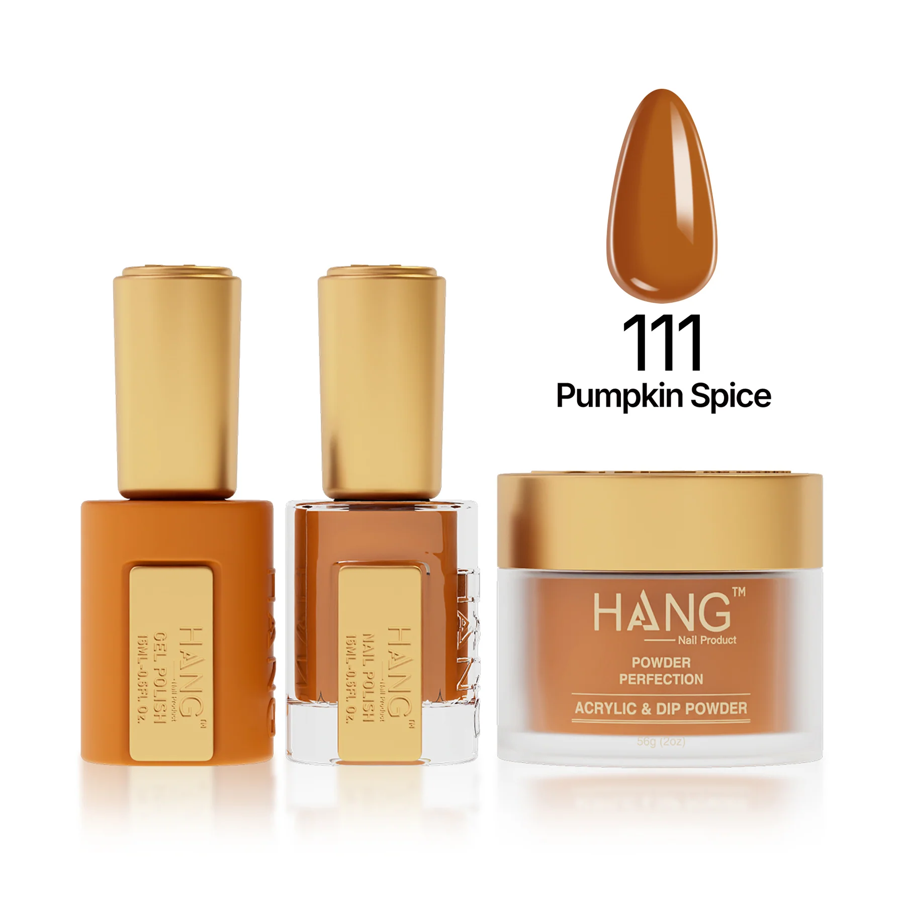 #111 Hang Moonlight – Pumpkin Spice Gel & Acrylic Powder