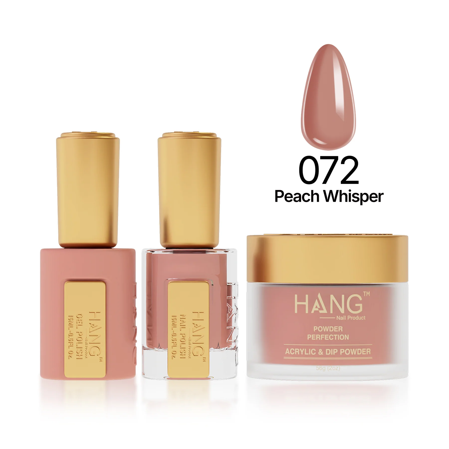 #72 Hang Moonlight Peach Whisper – Gel & Dip Nail Polish