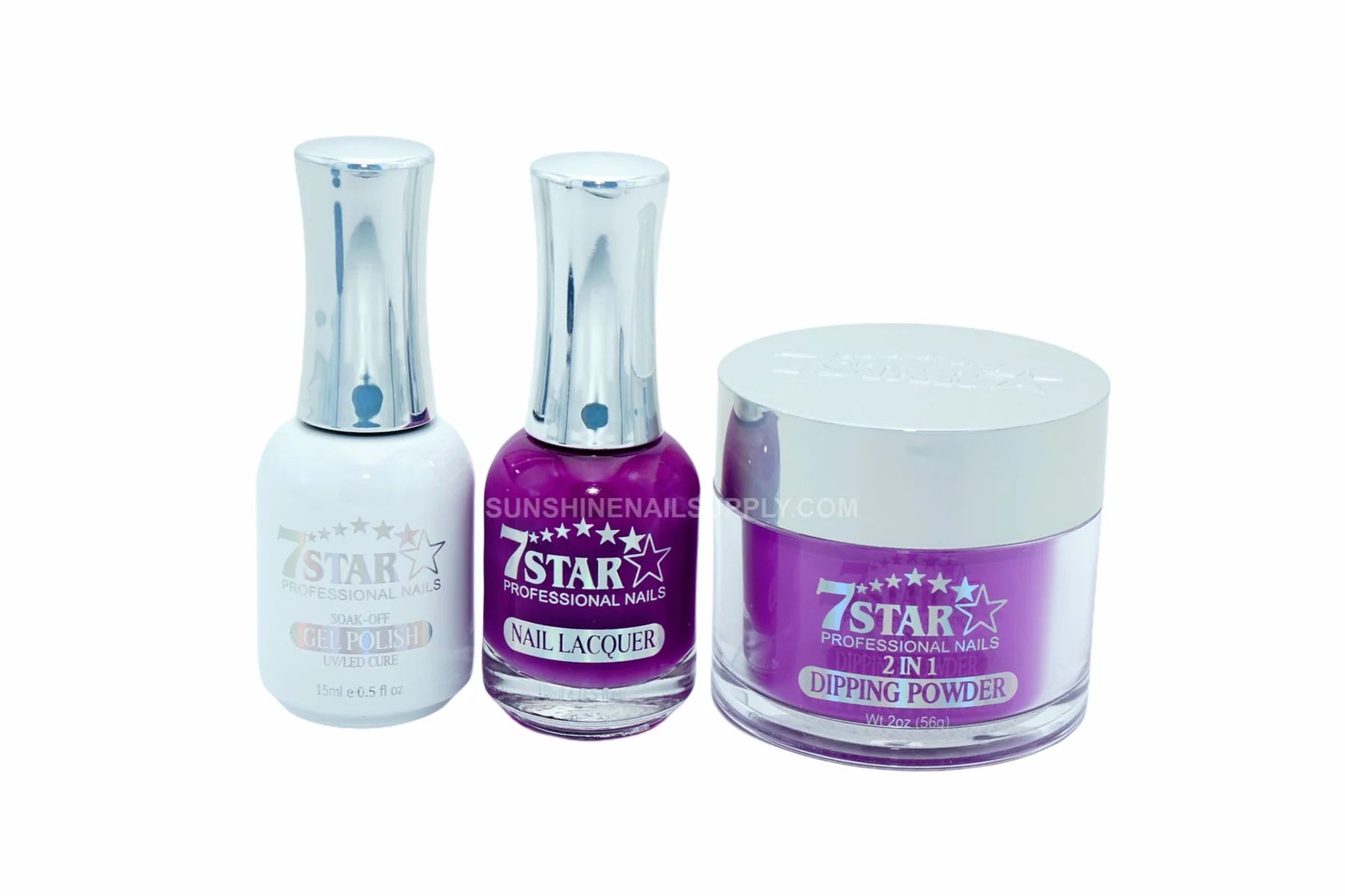 #206 - 7 Star UV/LED Gel Polish 3 in 1 Set – Gel, Lacquer & Powder
