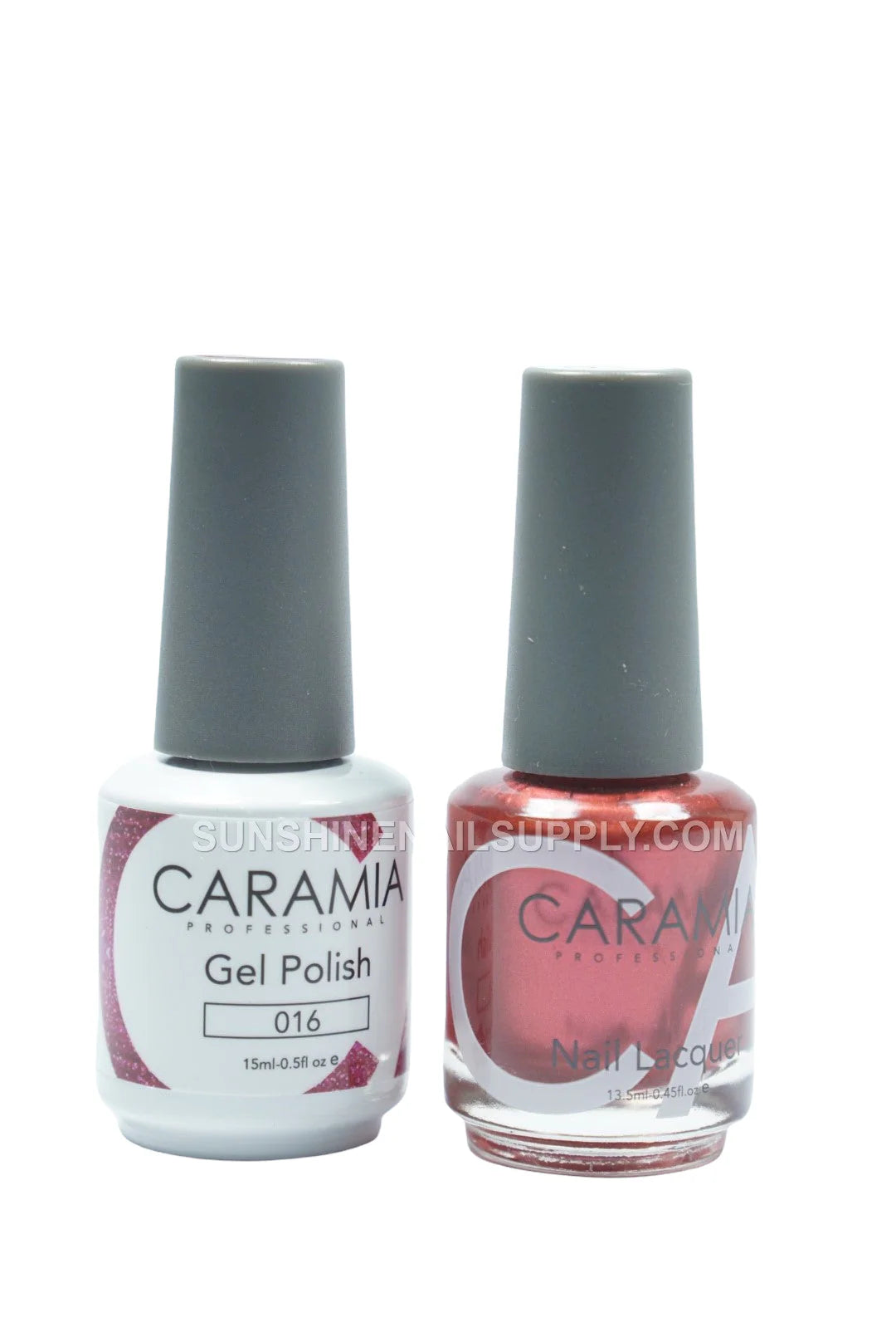 Caramia UV/LED Soak Off Gel Polish #016 – Shimmering Red Gel