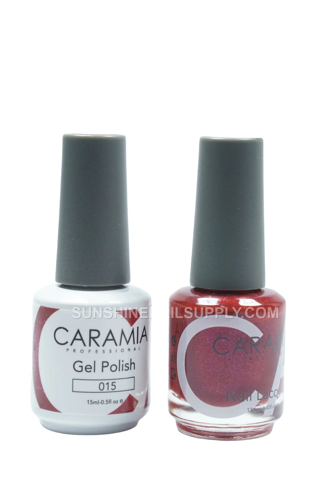 Caramia UV/LED Soak Off Gel Polish #015 – Sparkling Red Gel