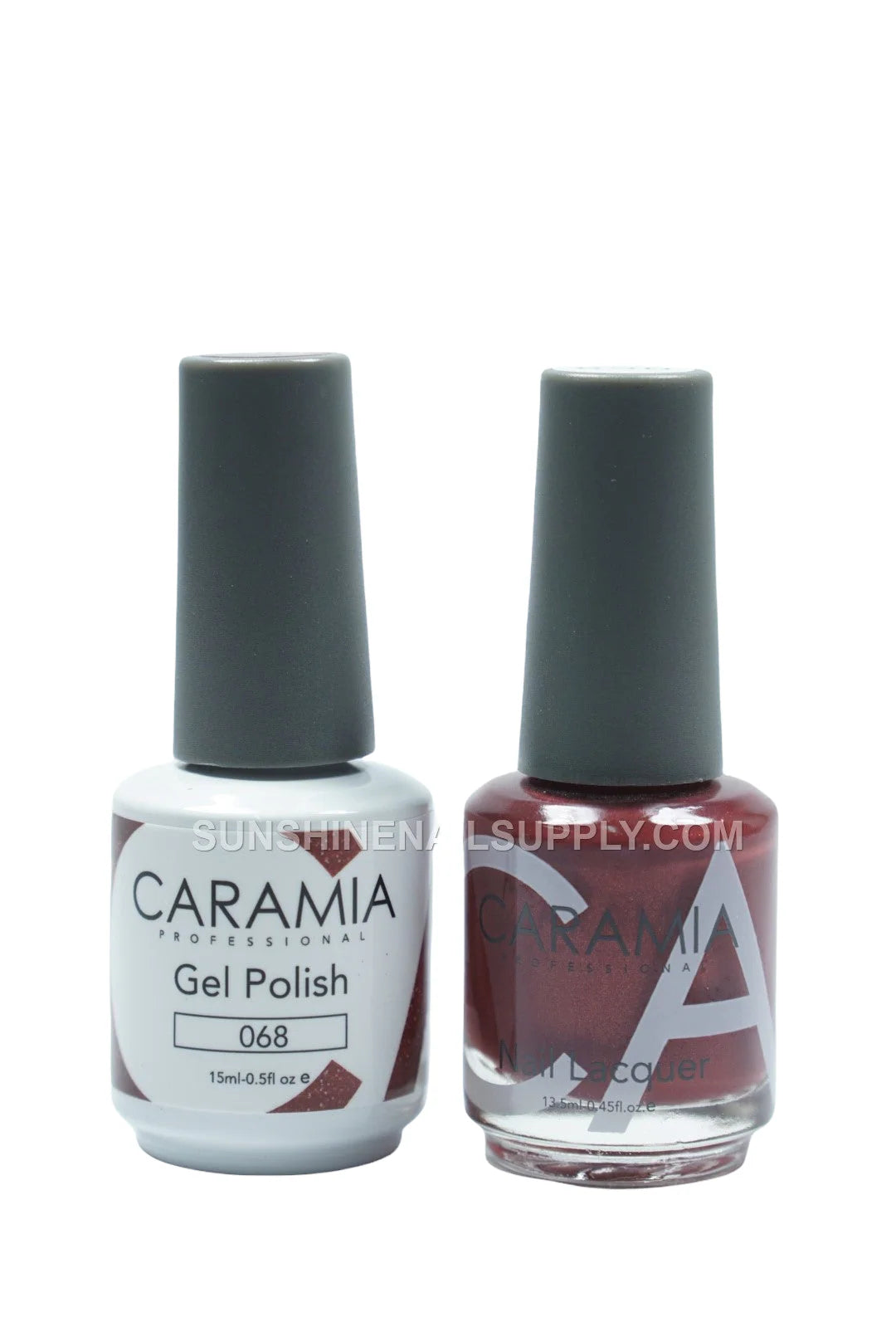 Caramia UV/LED Soak Off Gel Polish #068 – Burgundy Shine Gel