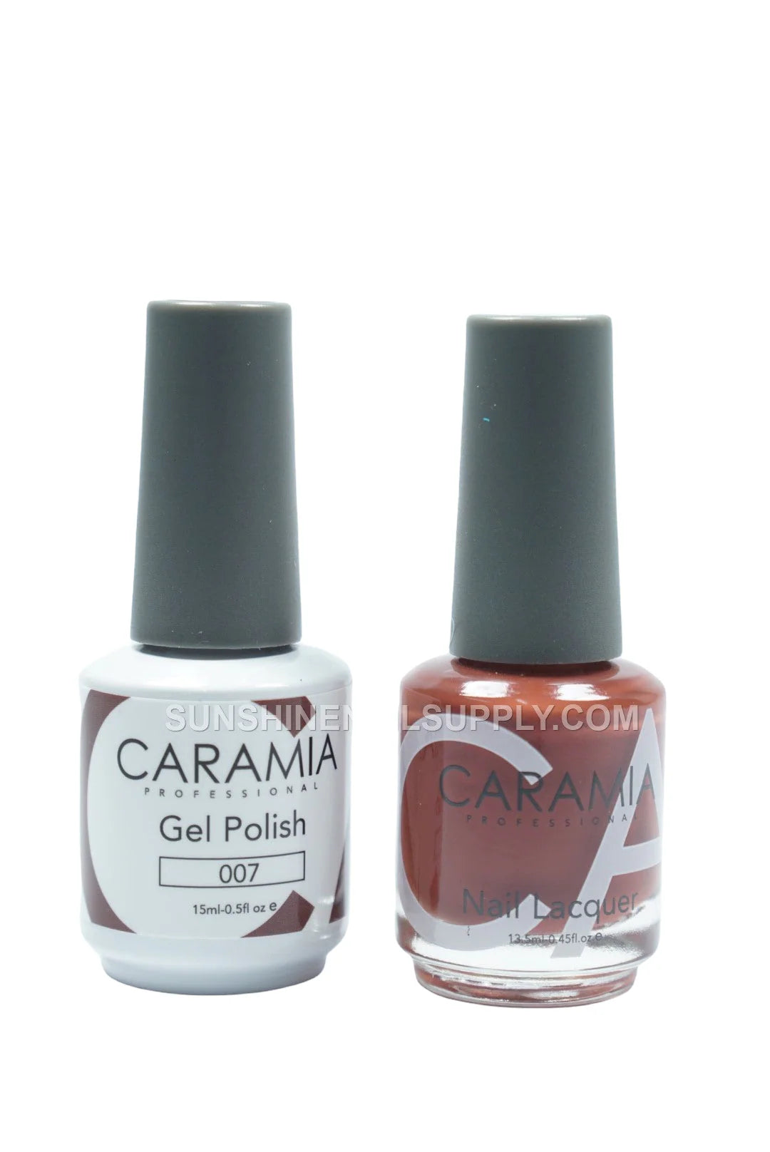 Caramia UV/LED Soak Off Gel Polish #007 – Rich Red Brown Gel