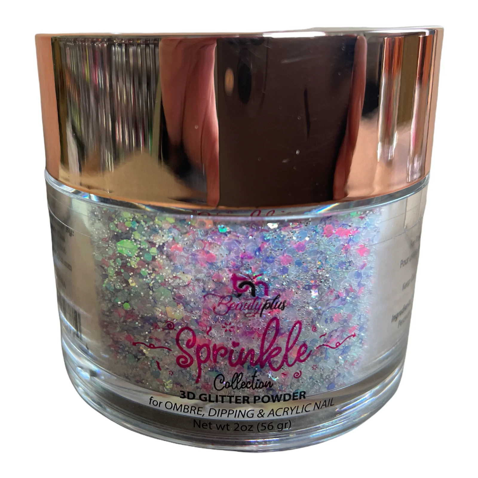 3D Glitter Powder Sprinkle 2oz Nail Art Acrylic Dip #07