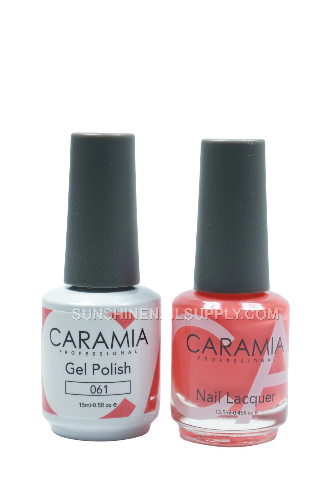 Caramia UV/LED Soak Off Gel Polish #061 – Vibrant Coral Gel