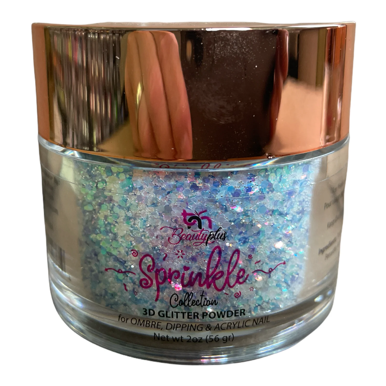 3D Glitter Powder Sprinkle 2oz Nail Art Acrylic Dip #08