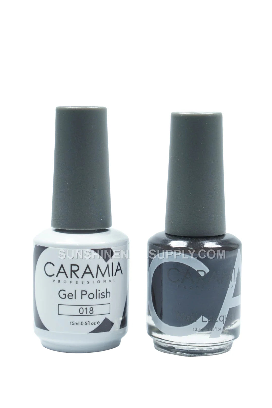 Caramia UV/LED Soak Off Gel Polish #018 – Dark Charcoal Gel