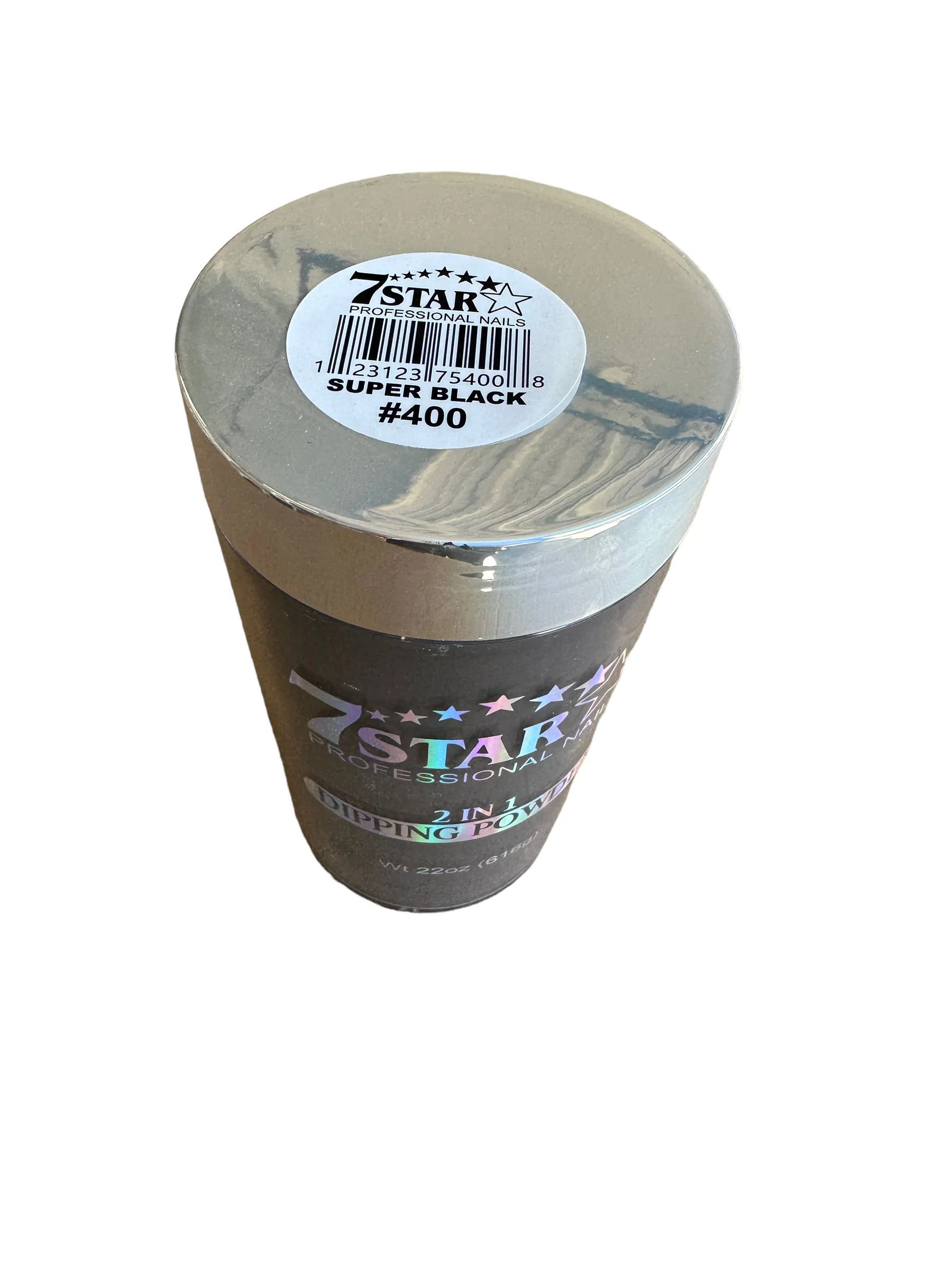 7 Star Super Black Dip Powder 22oz Acrylic #400
