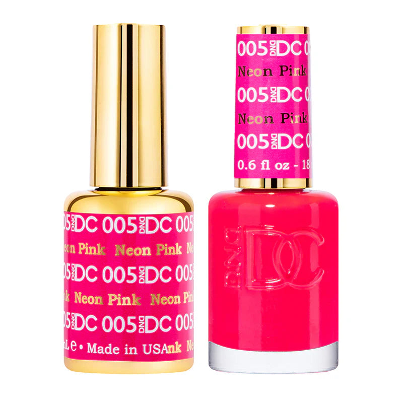 #005 -DND DC Gel Polish - Neon Pink UV/LED Soak Off Gel
