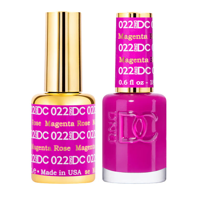 #022 -DND DC Gel Polish - Magenta Rose UV/LED Soak Off Gel