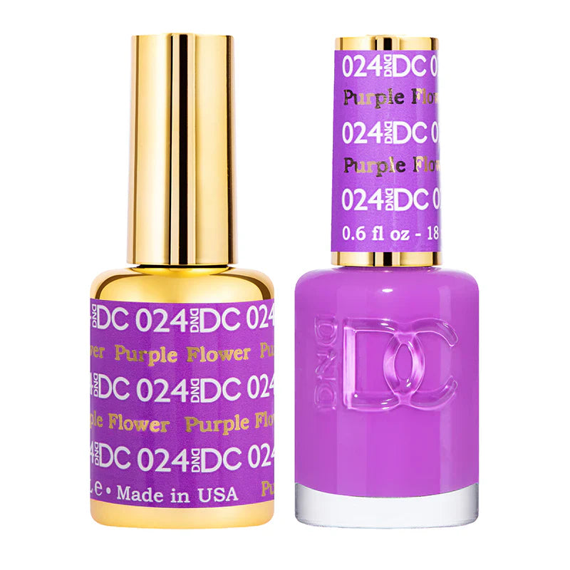 #024 -DND DC Gel Polish - Purple Flower UV/LED Soak Off Gel