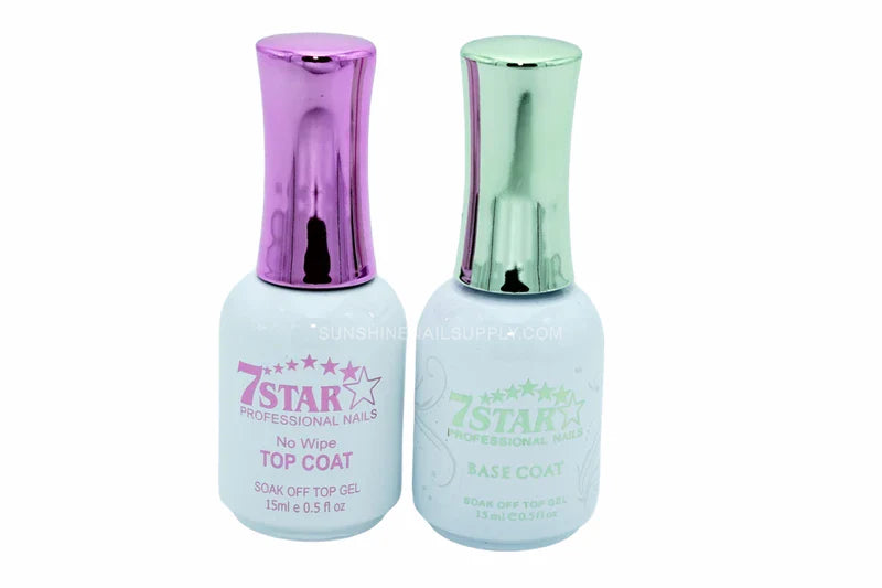 7 Star Gel Top Coat No Clean & Base Coat Duo – 0.50oz Each