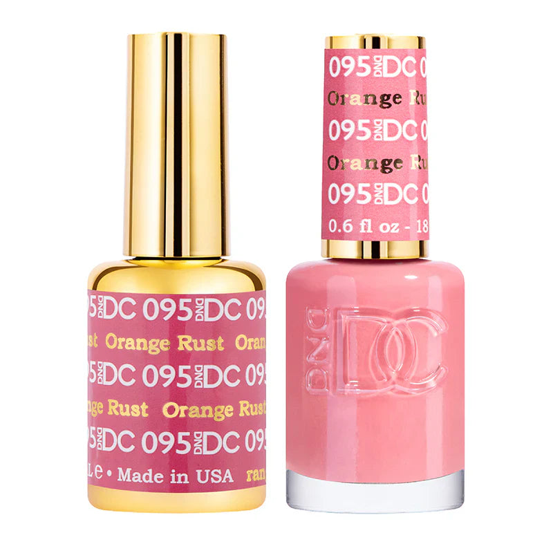 #095 -DND DC Gel Orange Rust UV/LED Soak Off Gel Polish