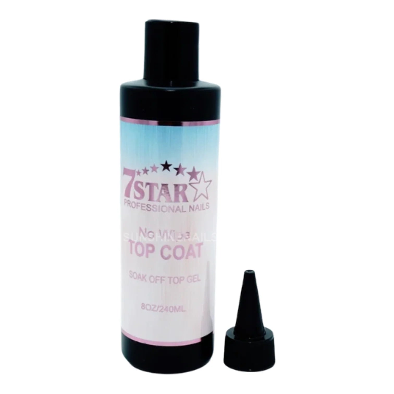 7 Star Gel No Wipe Top Coat 8oz – High Gloss, Durable Finish