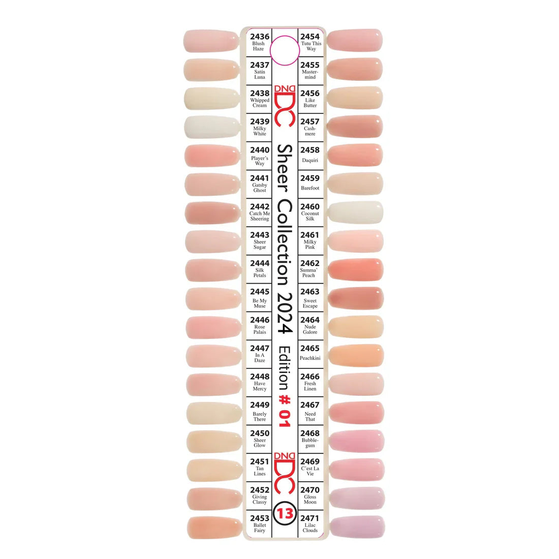 #000 -DND DC Sheer Collection 2024 Gel Polish - UV/LED Soak Off