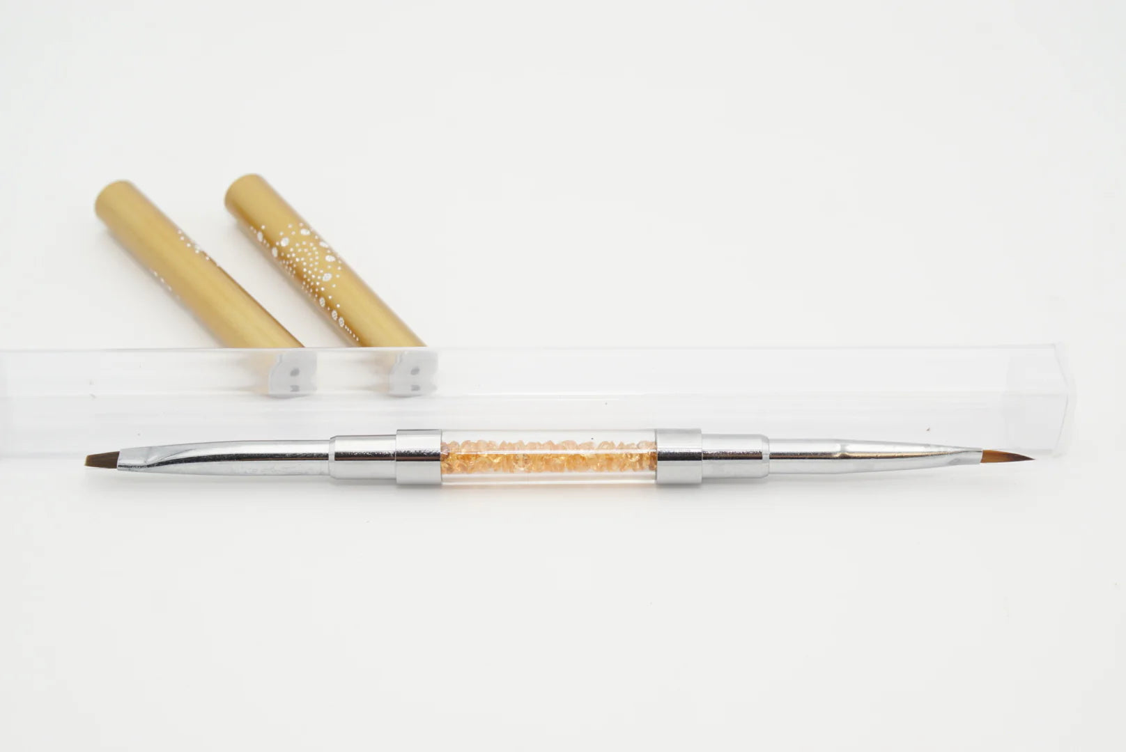 Gel & 3D Brush Double Head - Gold for Precision Nail Art