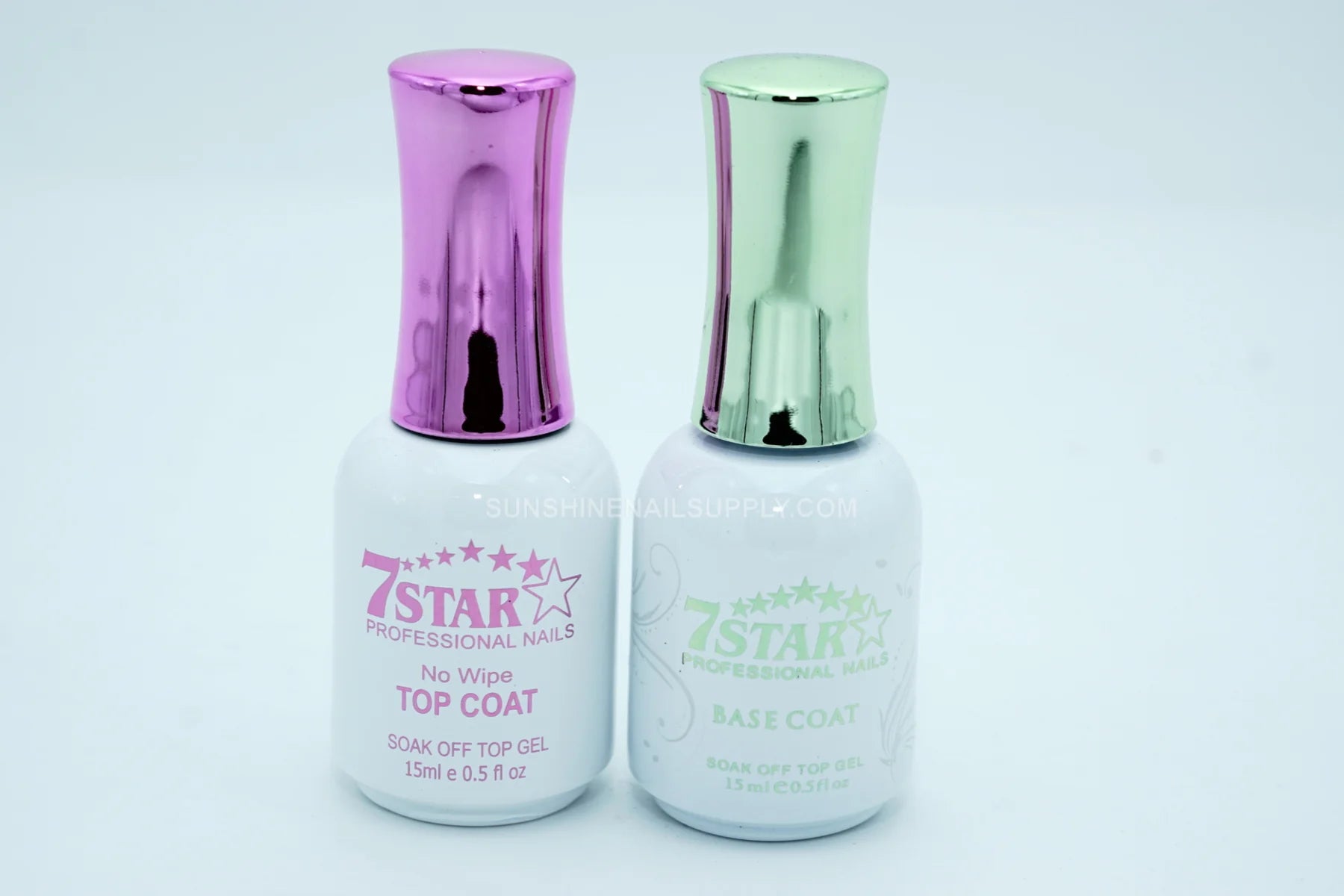 7 Star Gel Top Coat No Clean & Base Coat Duo – 0.50oz Each