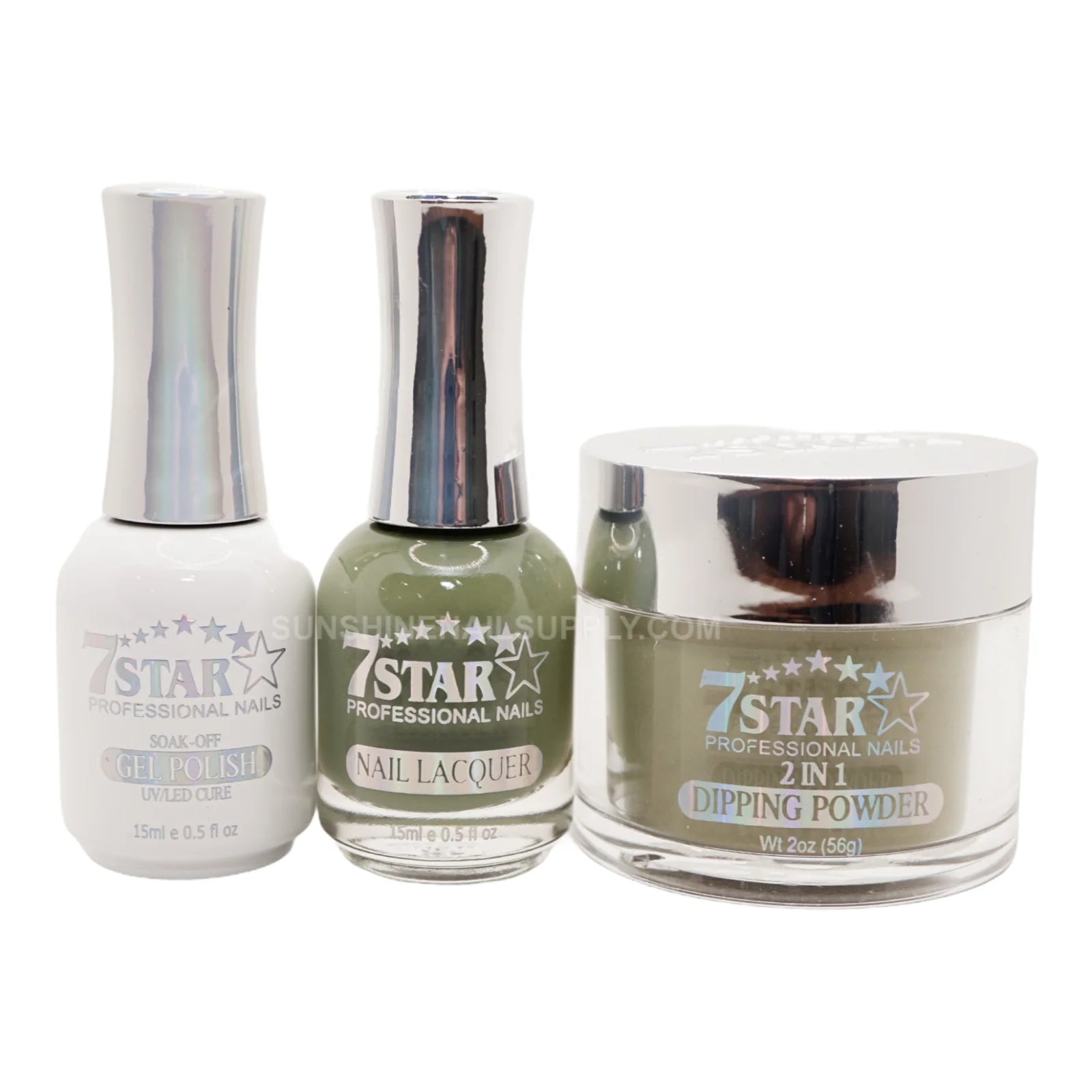 7 Star UV/LED Gel Polish 3 in 1 Set - Nail Lacquer, Powder, Gel