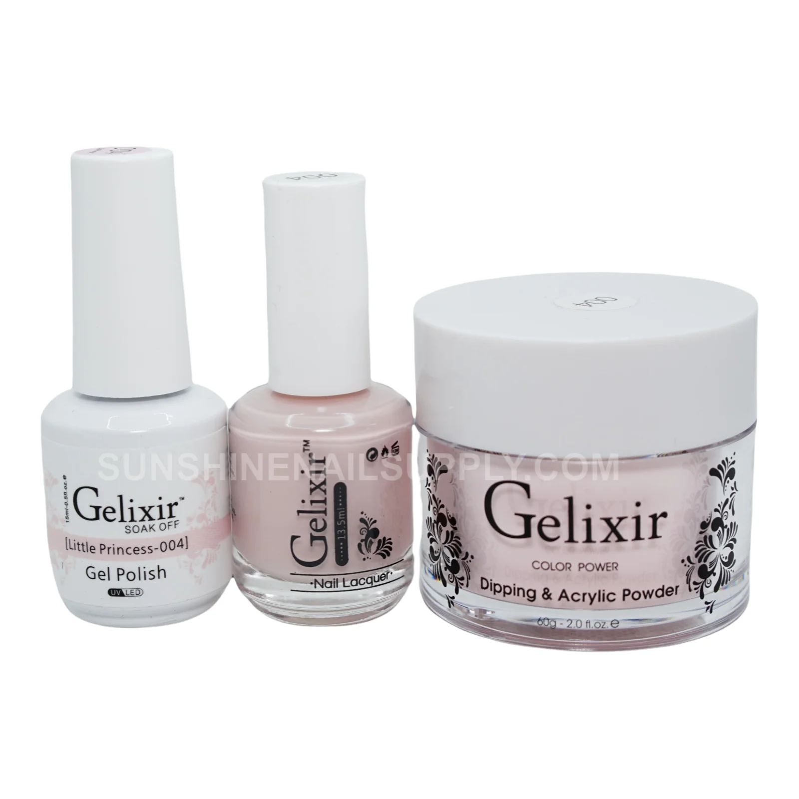 Gelixir #004 UV/LED Soak Off Gel Polish - Little Princess 3in1