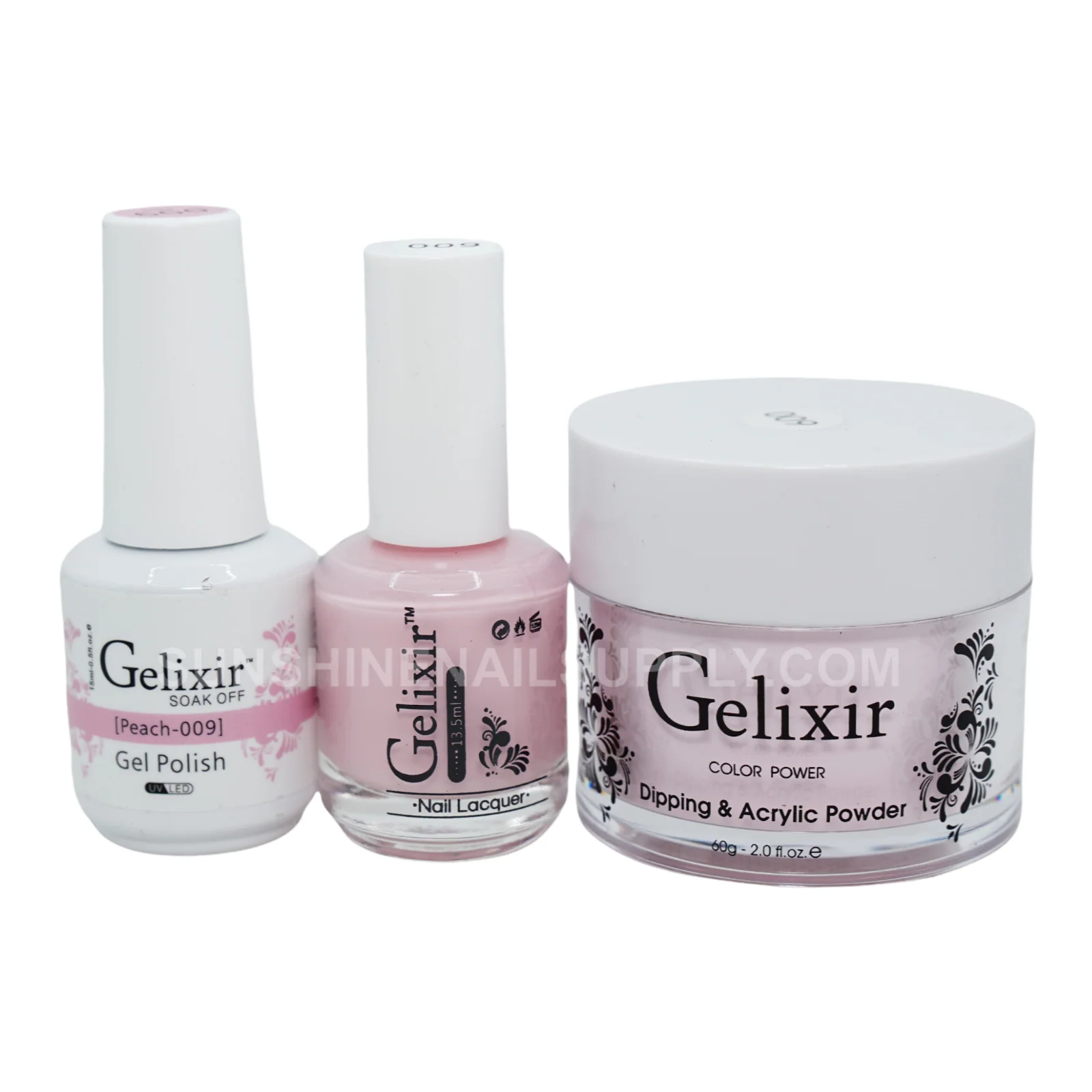 Gelixir #009 UV/LED Soak Off Gel Polish - Peach 3in1