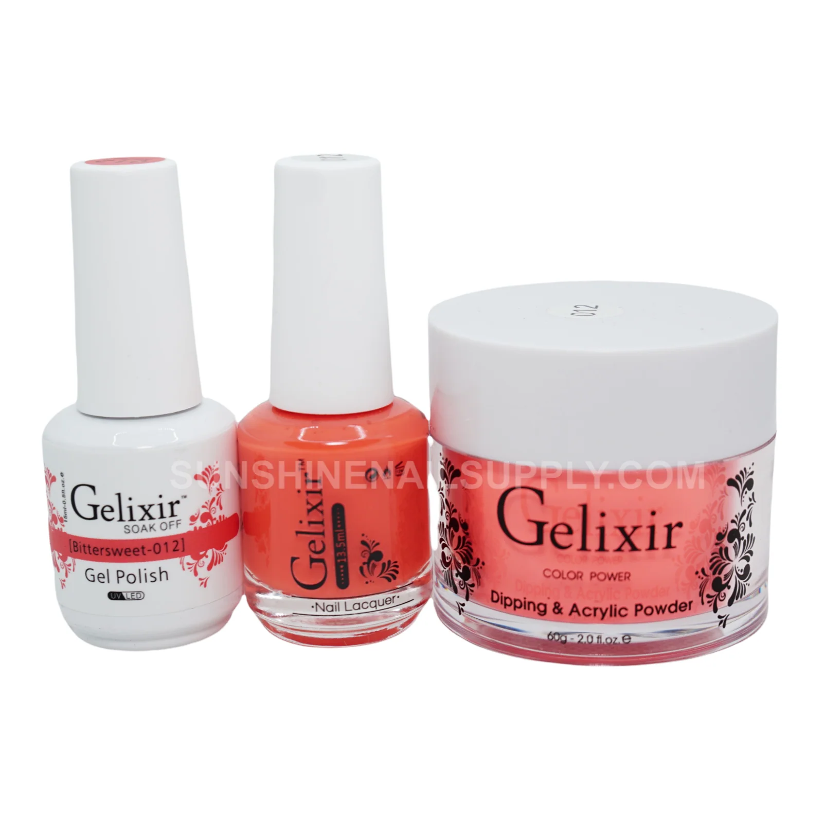 Gelixir #012 UV/LED Soak Off Gel Polish - Bittersweet 3in1
