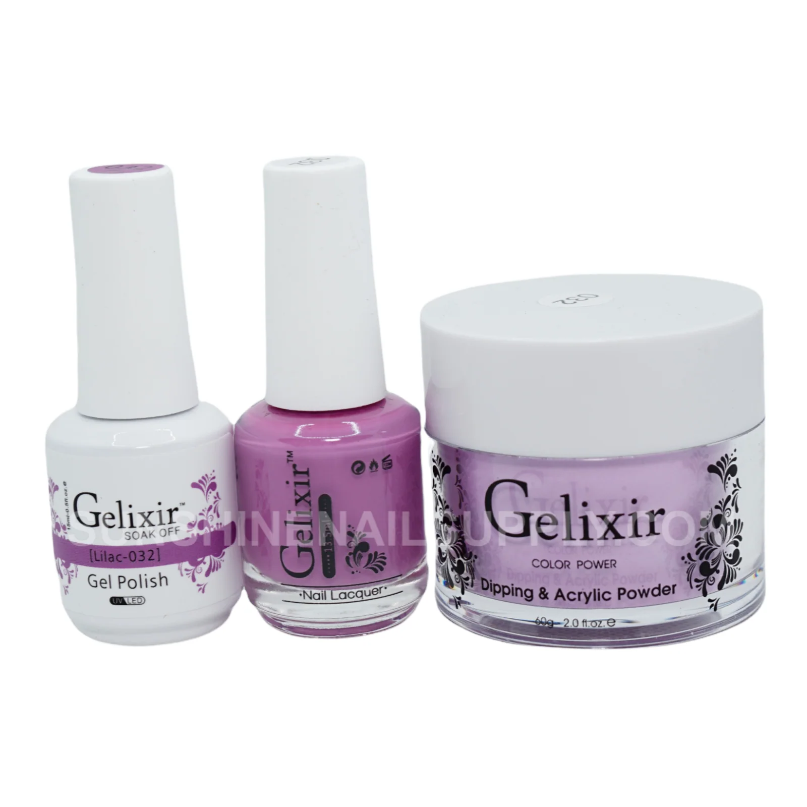 Gelixir #032 UV/LED Soak Off Gel Polish - Lilac 3in1