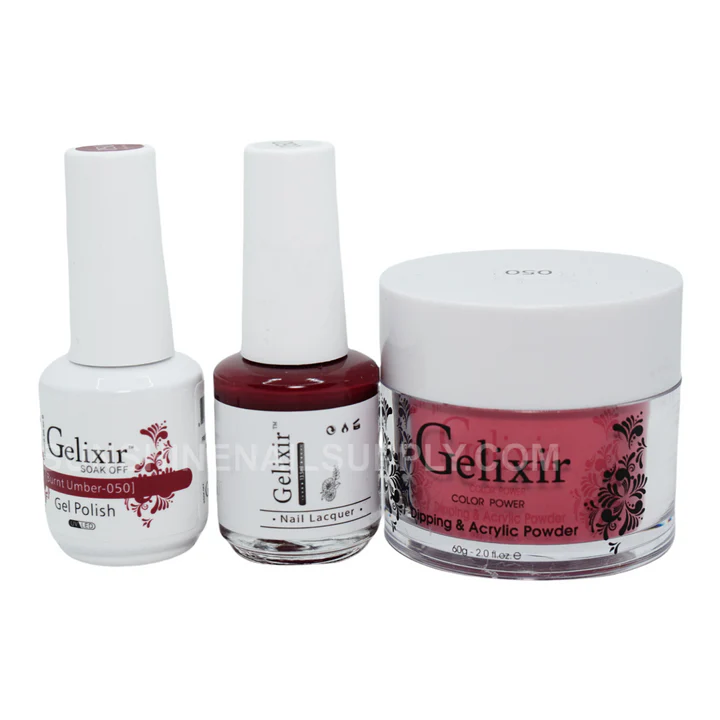 Gelixir #050 UV/LED Soak Off Gel Polish - Burnt Umber 3in1