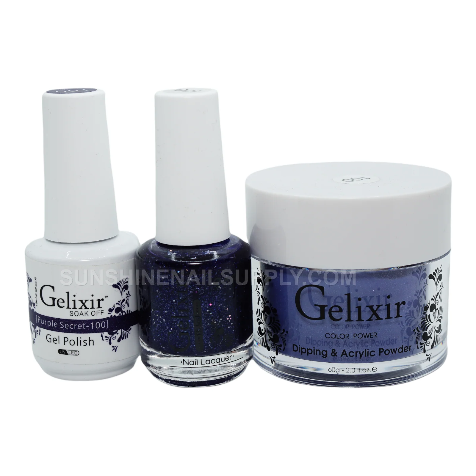 Gelixir UV/LED Soak Off Gel Polish #100 - Purple Secret (15ml)