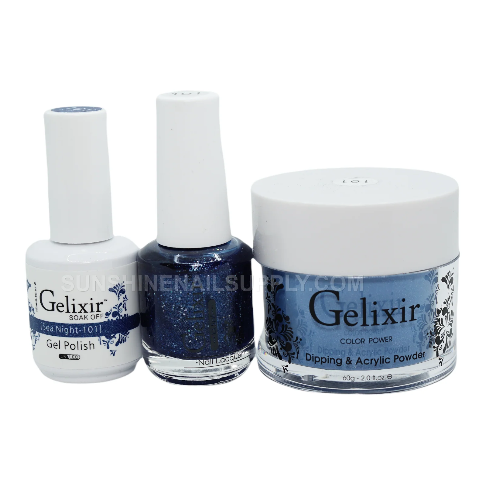 Gelixir UV/LED Soak Off Gel Polish #101 - Sea Night (15ml)