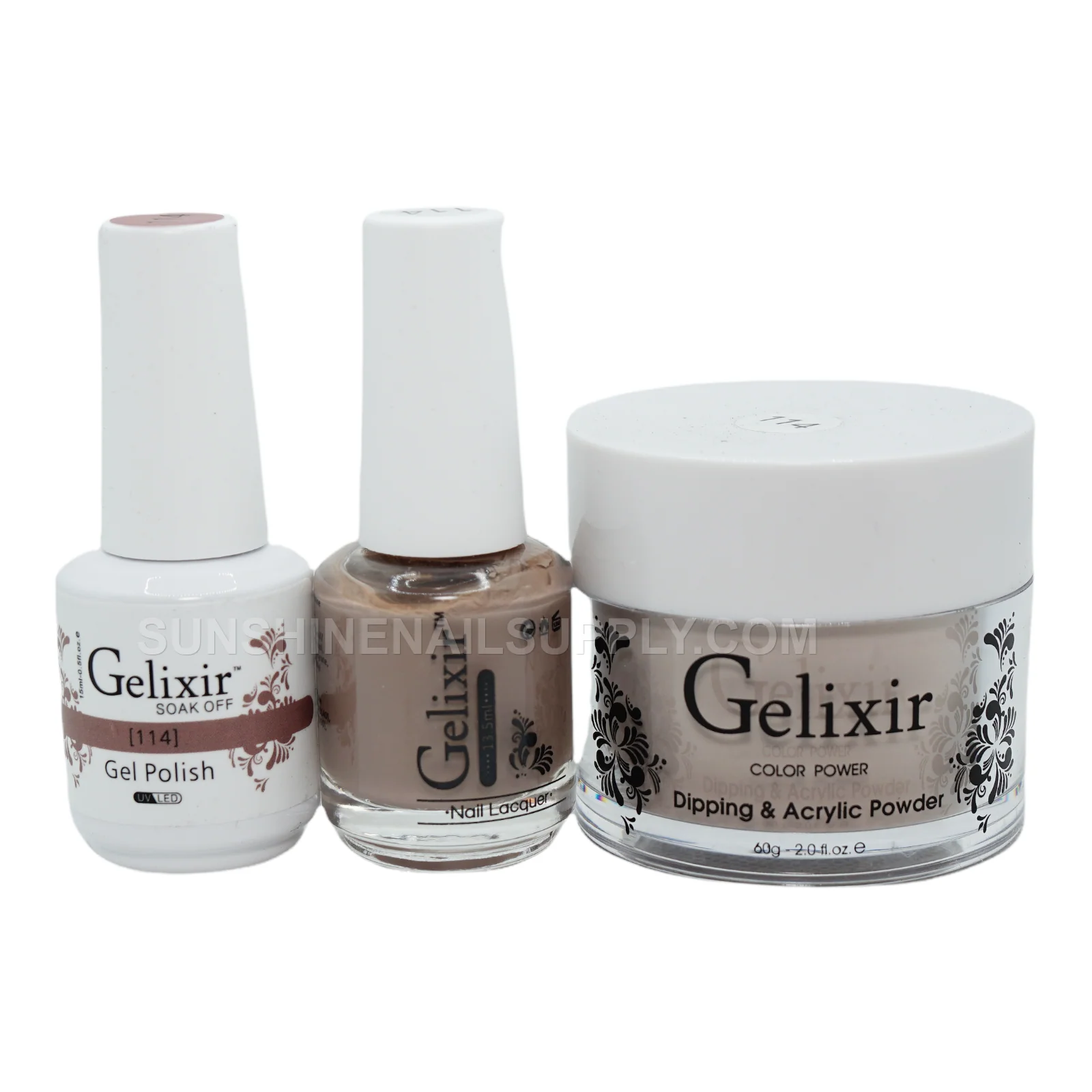 Gelixir UV/LED Soak Off Matching Gel and Polish #114 (15ml)