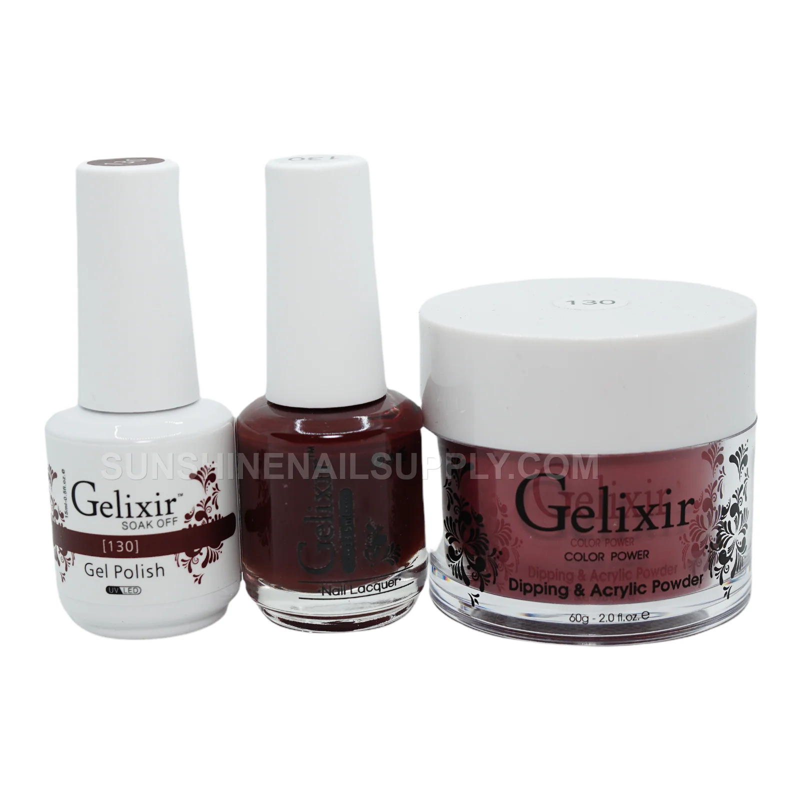 Gelixir UV/LED Soak Off Matching Gel and Polish #130 (15ml)