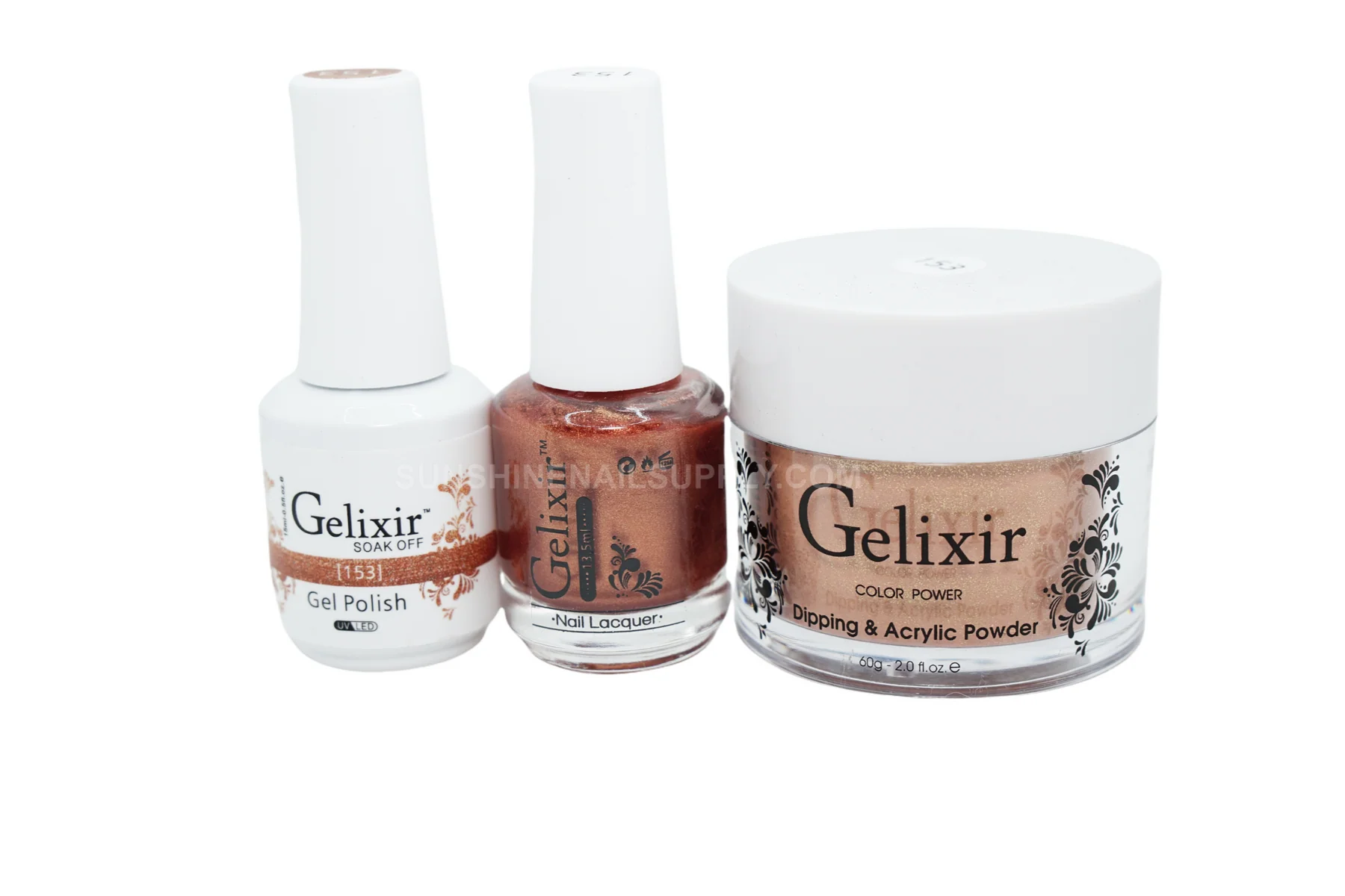 Gelixir UV/LED Soak Off Matching Gel and Polish #153 (15ml)