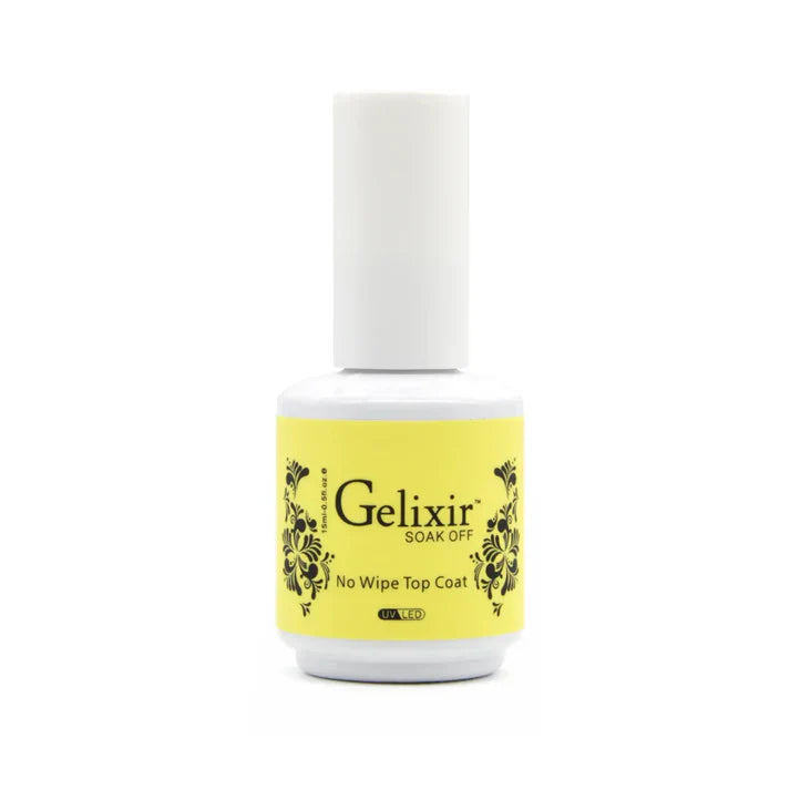 Gelixir Top Coat Gel Polish – Soak Off, No Wipe, 15ml