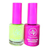 4Ever Gel Polish Duo #357 Electric Lemon Nail Set
