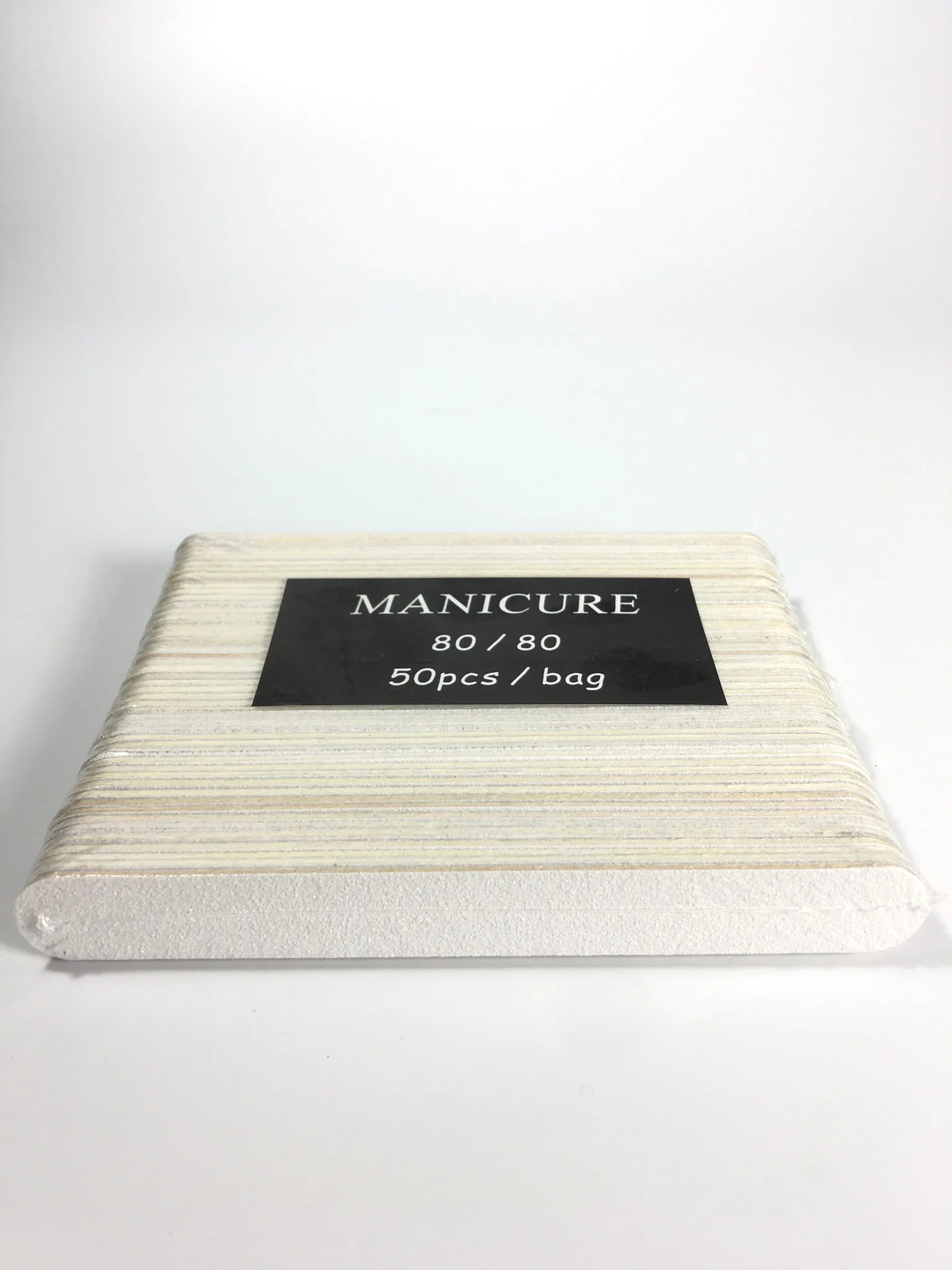 Mini Nail File 80/80 Wood Center – 50 Pcs Pack for Nail Care