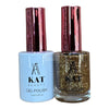 KAT UV/LED Soak Off Gel Polish 3in1 #207 - Golden Glitter Shine