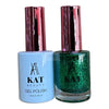 KAT UV/LED Soak Off Gel Polish 3in1 #216 - Green Glitter